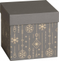 náhled Dárková krabička 13.5x13.5x12.5cm, Zlaté Vánoce