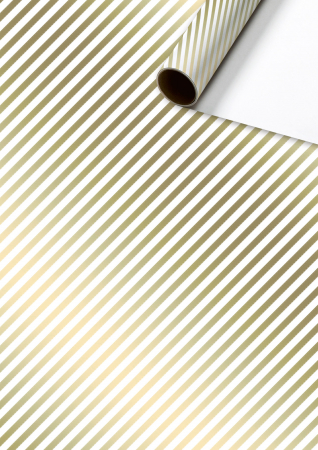 detail Dárkový papír role 70x200cm, Zlatý proužek