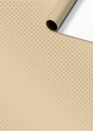 detail Dárkový papír role 70x150cm, Krémový puntík