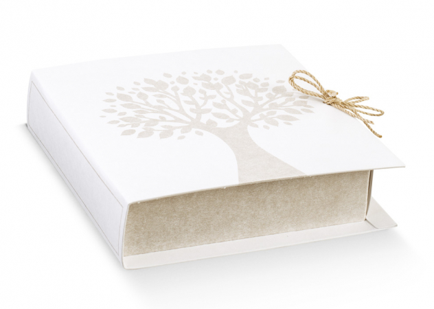 detail Papírová krabička kniha 14,5x14,5x4cm, Strom života