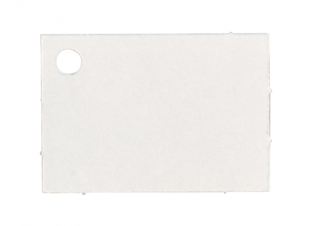 detail Stylová papírová jmenovka 5x3,4cm, matná bílá