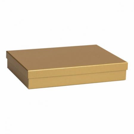 detail Dárková krabička 24x33x6cm A4+, Zlatá krabička