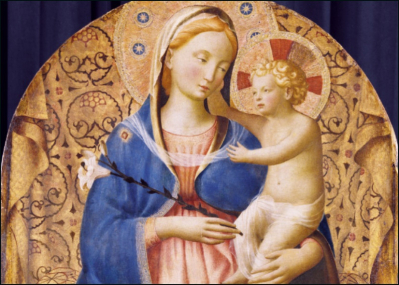 Blahopřání s obálkou, Marie a dítě