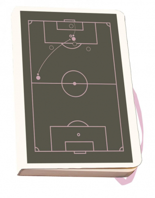 Stylový zápisník s gumičkou A5, Fotbalové hřiště