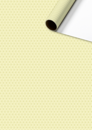 detail Dárkový papír role 70x200cm, Trojúhelníčky žluté