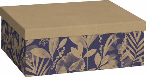 Dárková krabička 24x33x12cm A4+, Tropické květiny