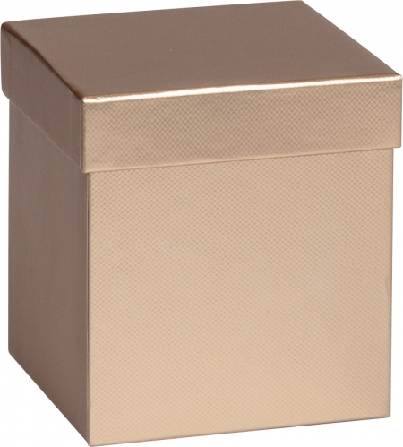 Dárková krabička CUBE 11x11x12cm, Sensual Colour měděná