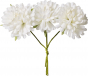 náhled Papírová květina Dahlia 4cm, 9ks, bílá