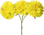 náhled Papírová květina Dahlia 4cm, 9ks, žlutá