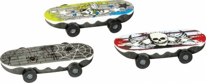 detail Pryž Skateboard, 6x2cm